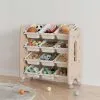 Подвижен органайзер за детски играчки - кафяв