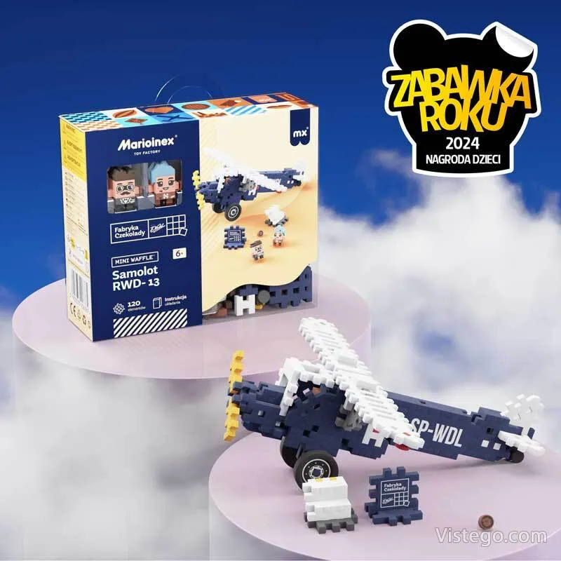 Мини вафлен конструктор за игра - Самолет RWD-13 - 8