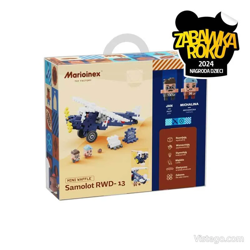 Мини вафлен конструктор за игра - Самолет RWD-13 - 9
