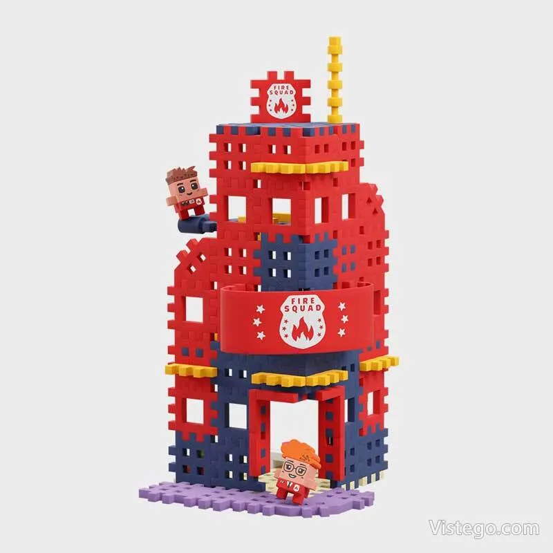 Вафлен конструктор за игра – Пожарна станция - 6