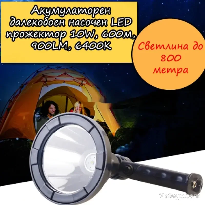 Акумулаторен LED прожектор за далечен обхват Акумулаторен LED прожектор за далечен обхват