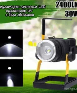 Акумулаторен LED прожектор за сигурна светлина