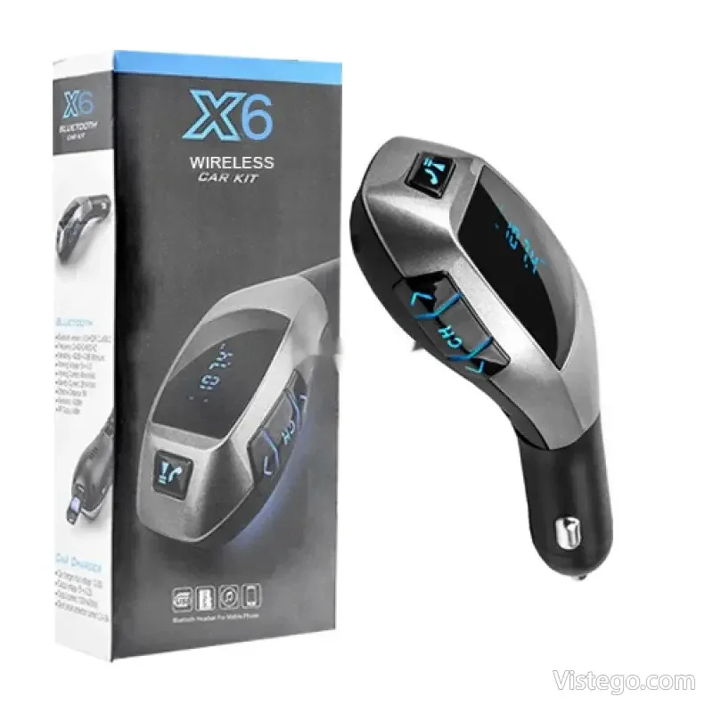 Автомобилен Bluetooth трансмитер - Car Kit X6 - 2
