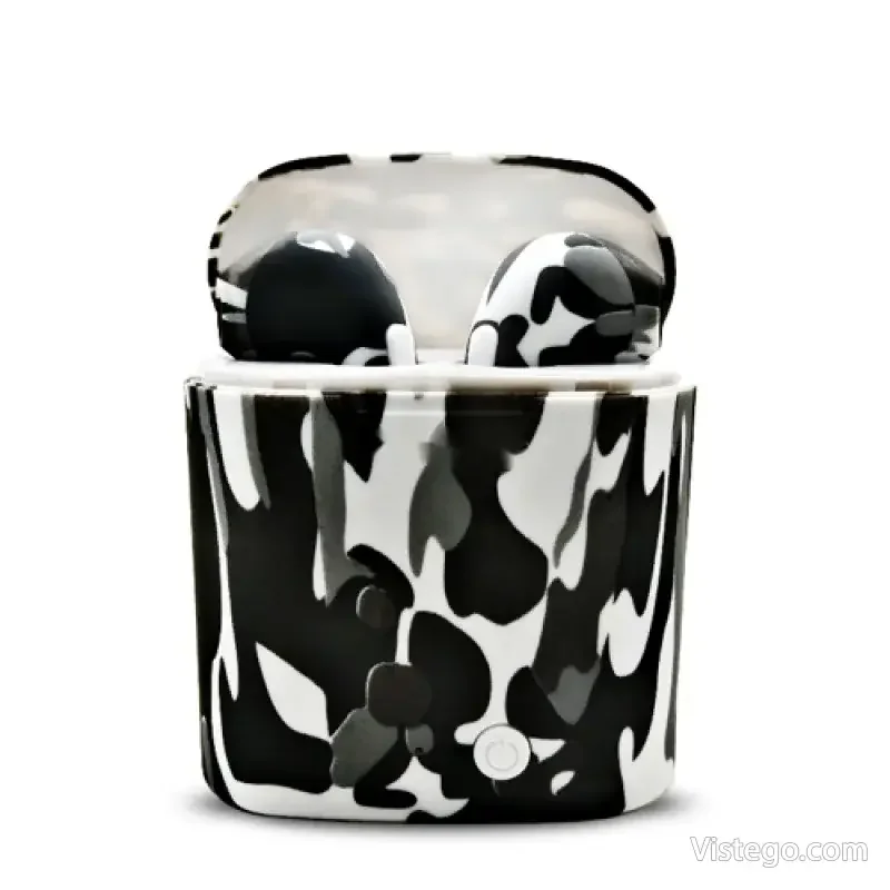 Безжични слушалки с кейс i7 TWS Camouflage - 10