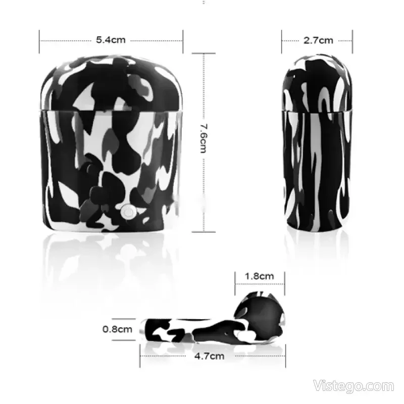 Безжични слушалки с кейс i7 TWS Camouflage - 12