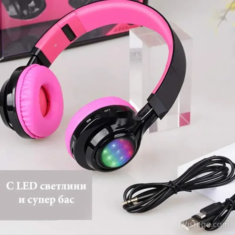 Безжични слушалки с LED светлини AB-005 - 10