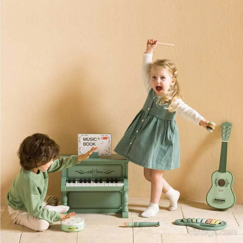 Дървен музикален комплект за деца Classic - 7