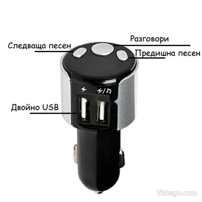 FM трансмитер с Bluetooth за удобство в кола - 2