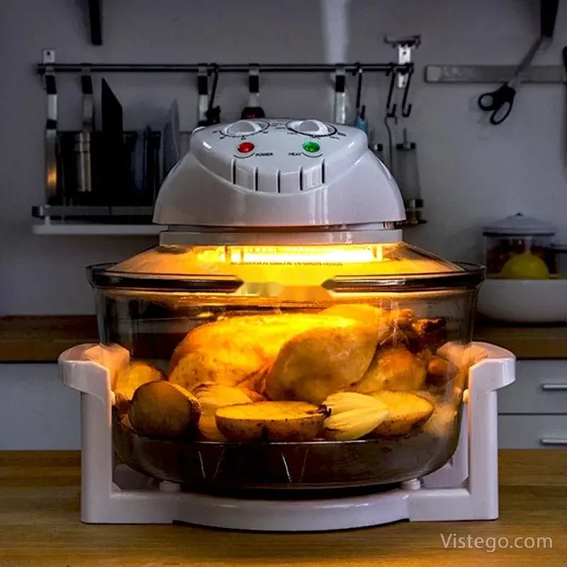 Халогенна фурна за удобно готвене - здравословно готвене, 1400W - 2