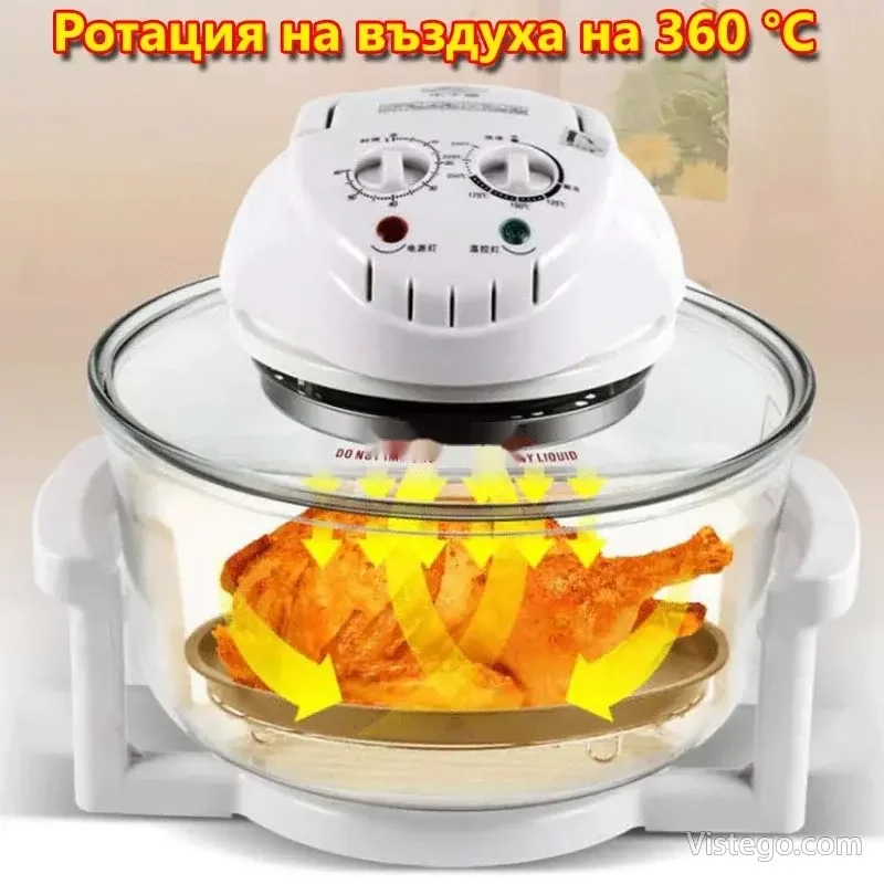 Халогенна фурна за удобно готвене - здравословно готвене, 1400W - 4