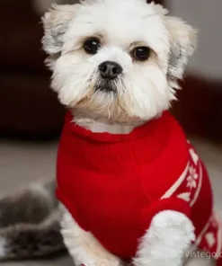 Коледен пуловер за куче за празничен стил