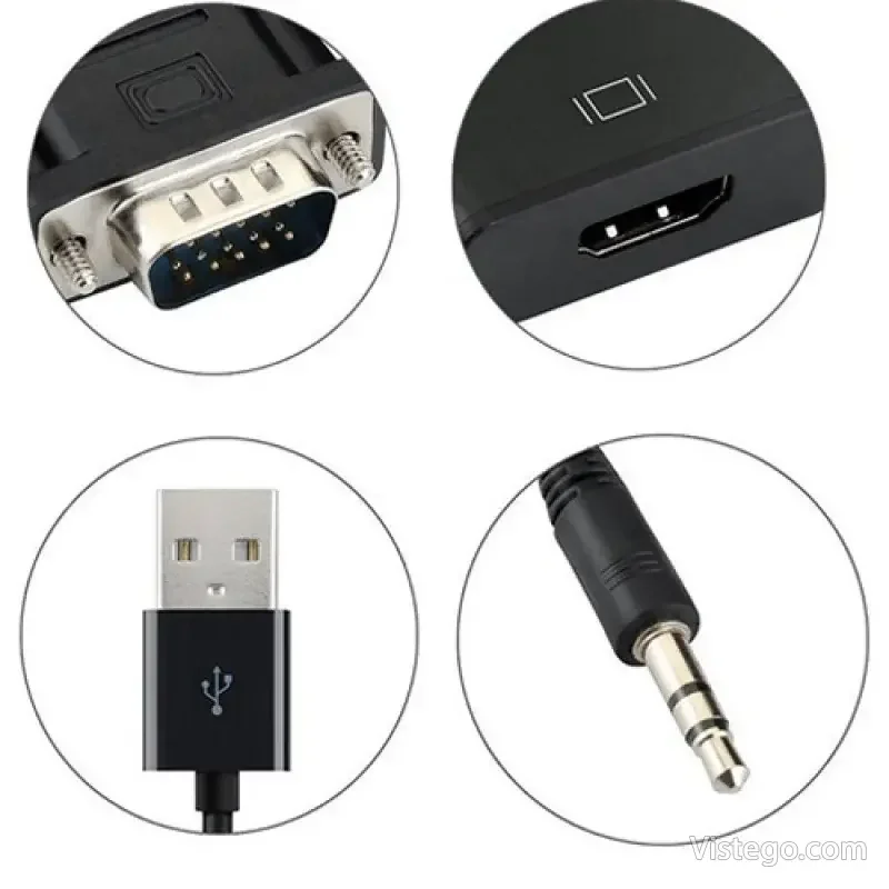Комбиниран адаптор VGA към HDMI за екран - 3