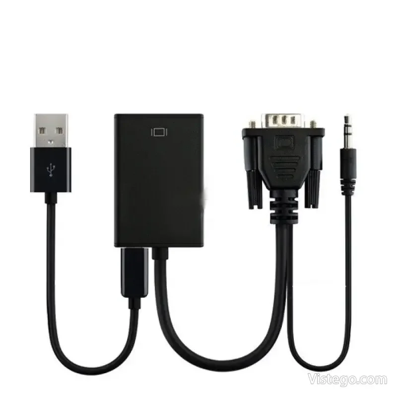 Комбиниран адаптор VGA към HDMI за екран - 4