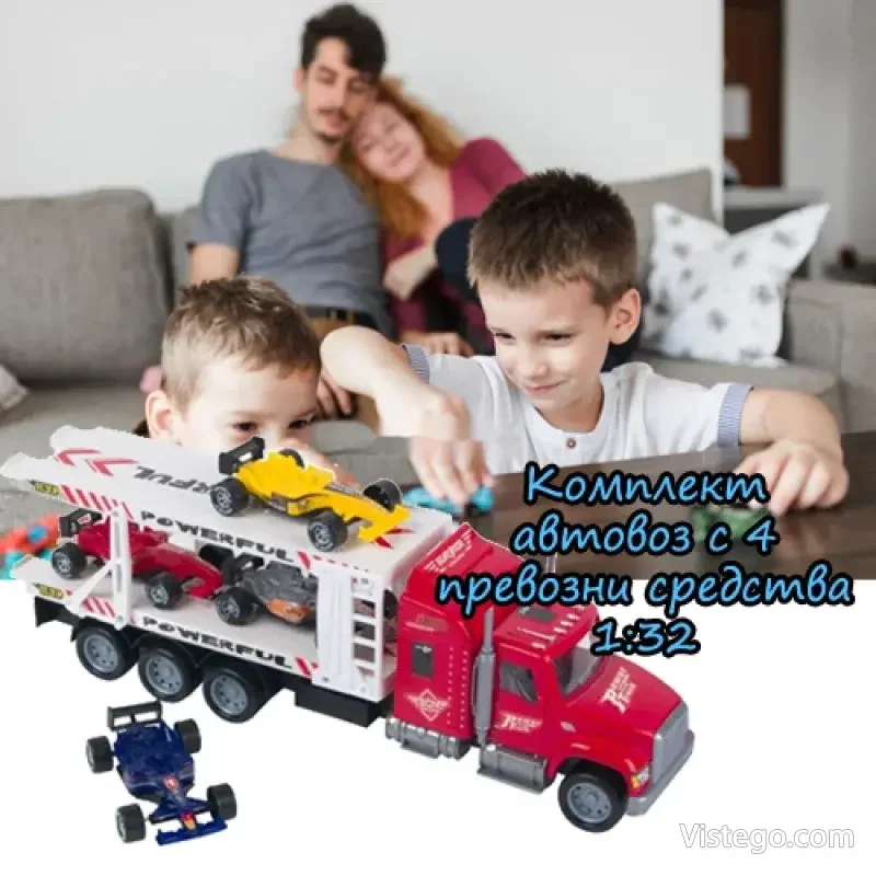 Комплект автовоз с колички за игра Комплект автовоз с колички за игра
