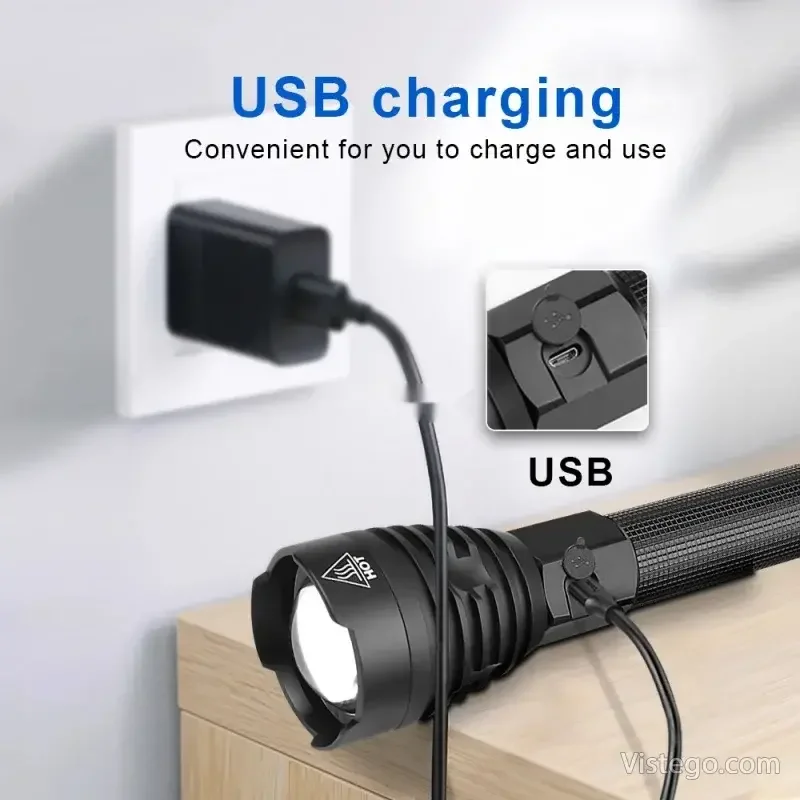 LED фенер с фокус и удобно USB зареждане - 10