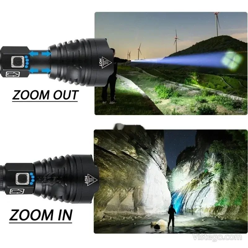 LED фенер с фокус и удобно USB зареждане - 5