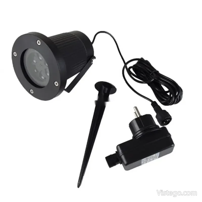 LED прожектор с ефект снежинки за празници - 5