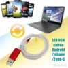 LED USB кабел със светлинен ефект