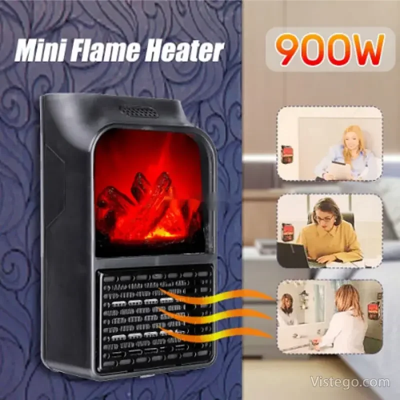 Мини печка с ефект пламък Flame Heater - 8