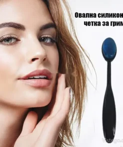 Овална силиконова четка за грим