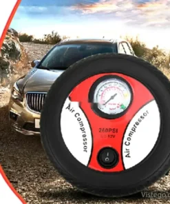 Преносим компресор за гуми с манометър