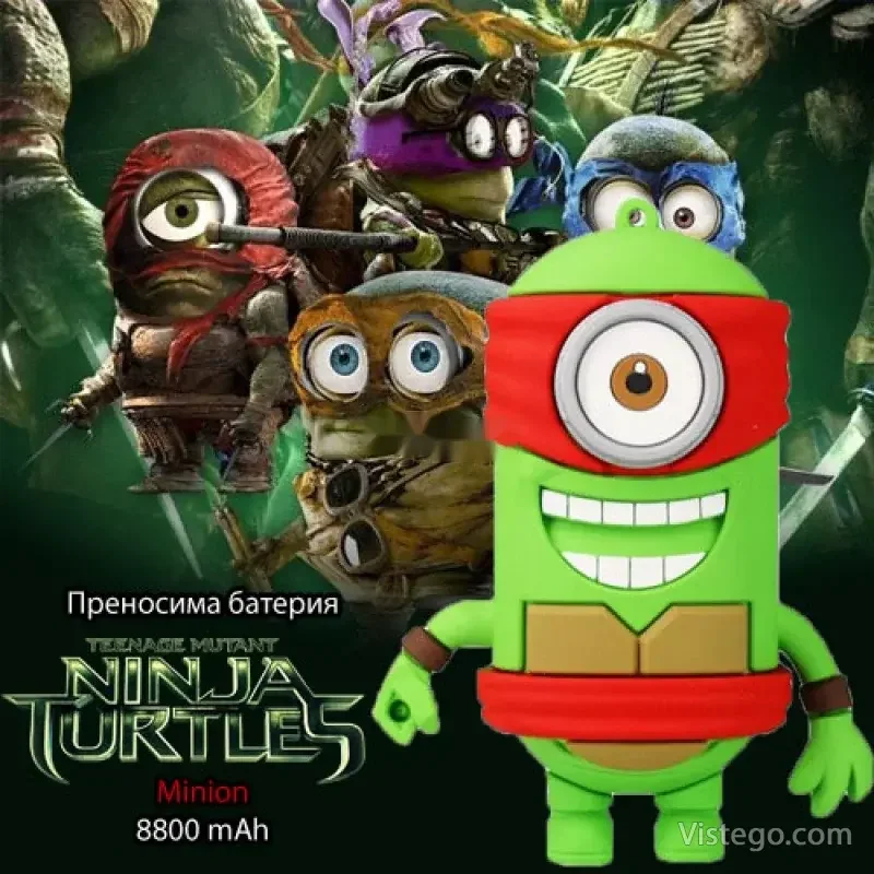 Преносима батерия с герой Ninja Turtle Преносима батерия с герой Ninja Turtle