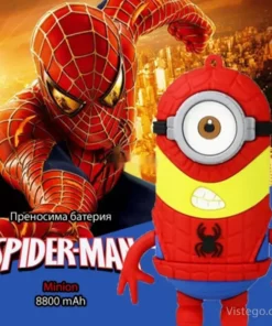Преносима батерия за USB устройства - Minion Spiderman
