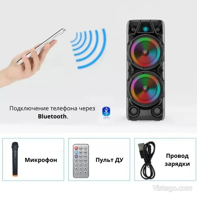 Преносима караоке колона за музика ZQS-8210 - 4