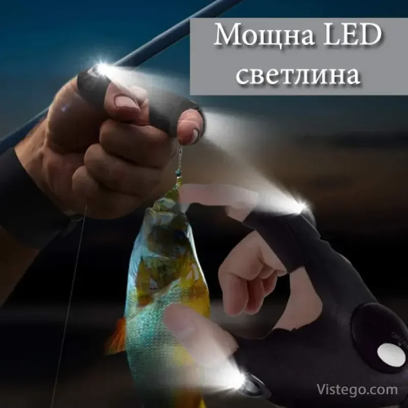 Ръкавици с LED фенер за работа - Glovelitf - 2