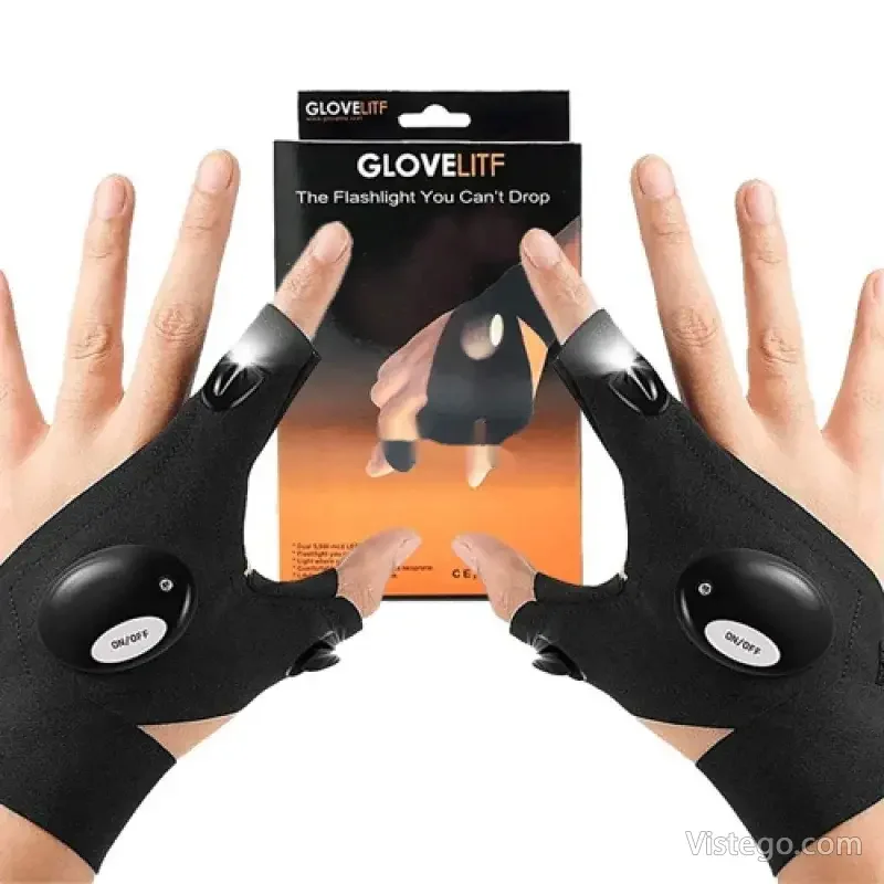 Ръкавици с LED фенер за работа - Glovelitf - 6