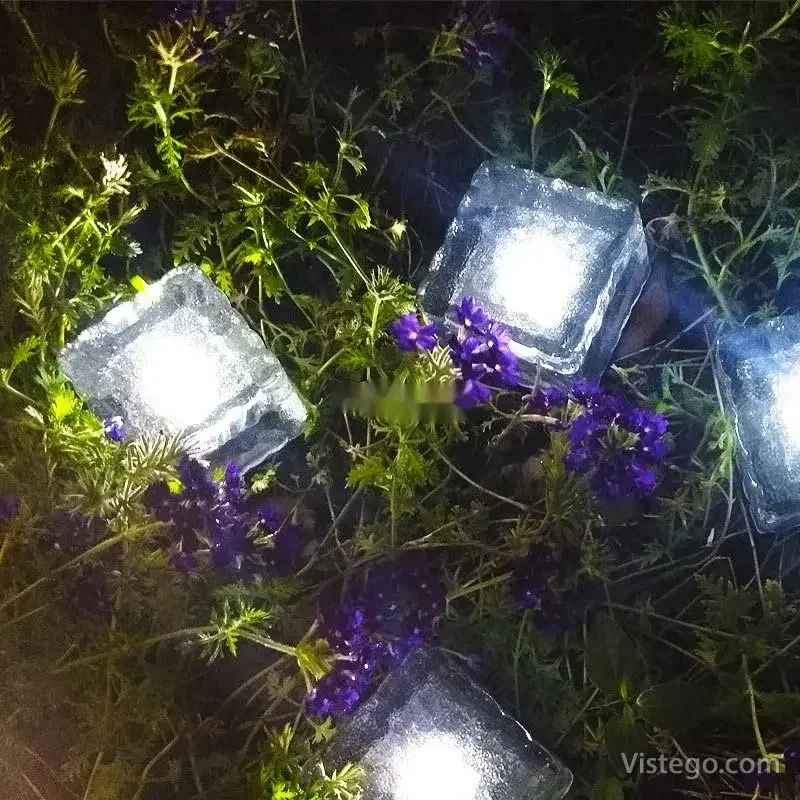 Соларна LED лампа кубче за градина - 2