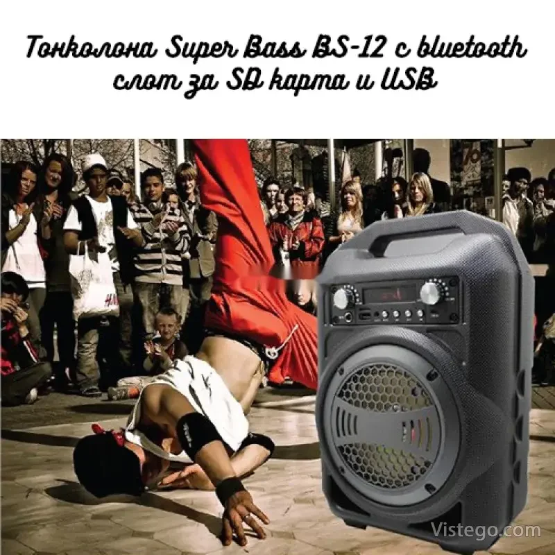 Тонколона с Bluetooth Super Bass BS-12 Тонколона с Bluetooth Super Bass BS-12