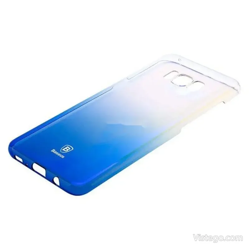 Твърд гръб за Galaxy S8 Plus - Прозрачен-Син Твърд гръб за Galaxy S8 Plus - Прозрачен-Син