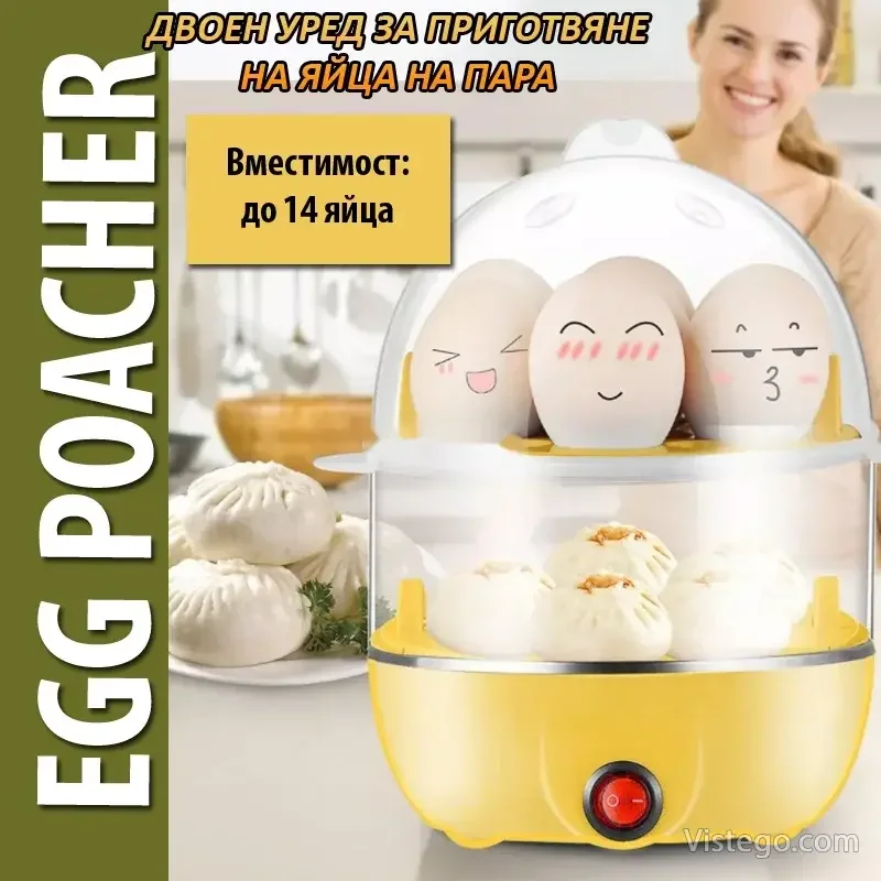 Уред за яйца на пара с плоча Egg Poacher Уред за яйца на пара с плоча Egg Poacher